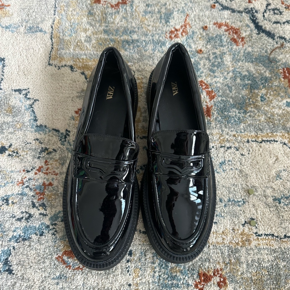 Zara Patent Loafers